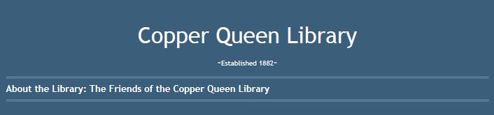 Friends of the copper queen library