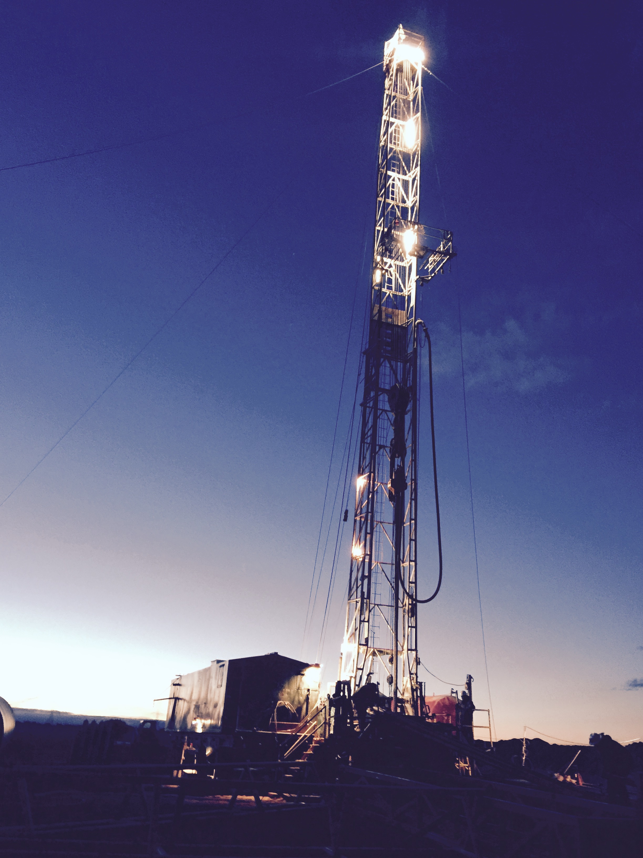 Blackstone Drilling Rig at Dusk on RCR2
