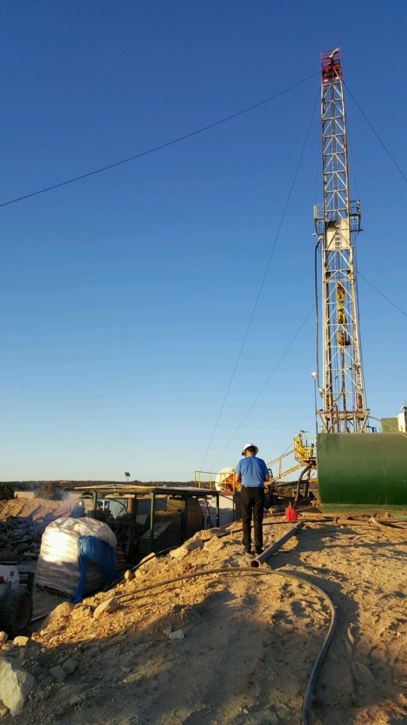 Blackstone Exploration Company Inc., President, Carmon Decker Bonanno Inspecting the RCR 01 Drilling Operations